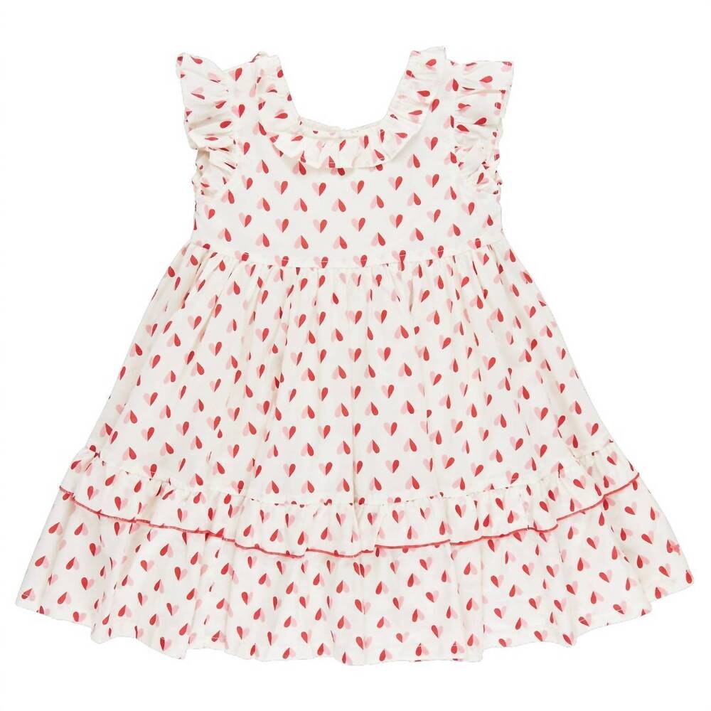 NEW PINK CHICKEN girls judith dress in paper hearts
